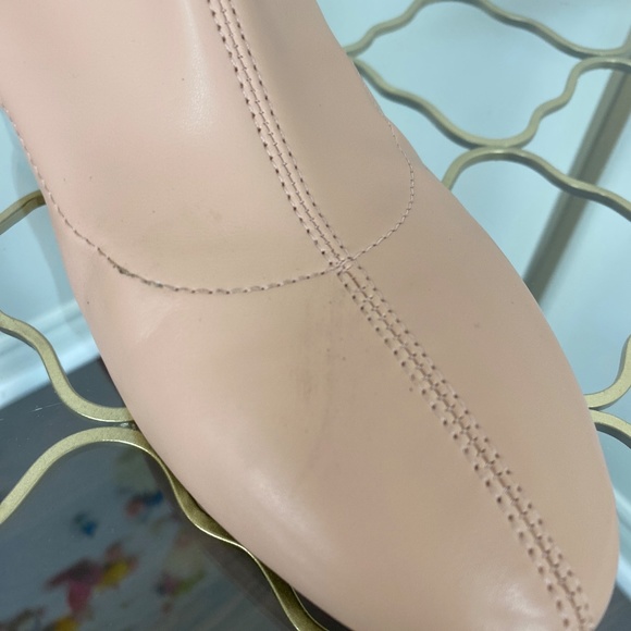 ZARA Flesh Tone Booties Ankle Boots With Clear Acrylic Heel - Picture 9 of 11